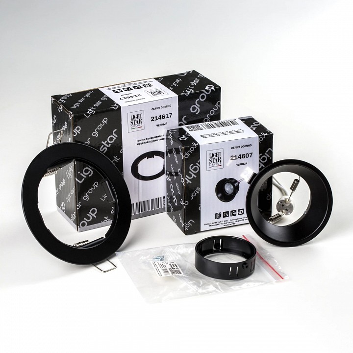 Встраиваемый светильник lightstar domino d61707bmod