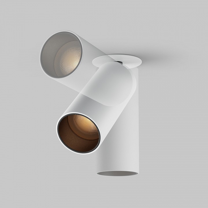 Встраиваемый светильник на штанге maytoni focus led c053cl-l12w2.7k-w-w