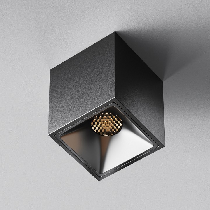 Накладной светильник maytoni alfa led c065cl-8w3k-sq-b