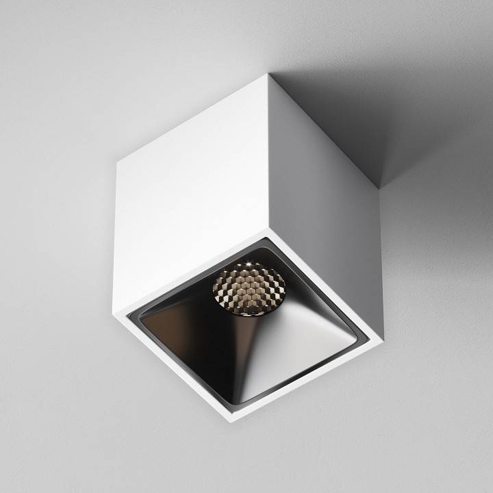 Накладной светильник maytoni alfa led c065cl-8w4k-sq-wb
