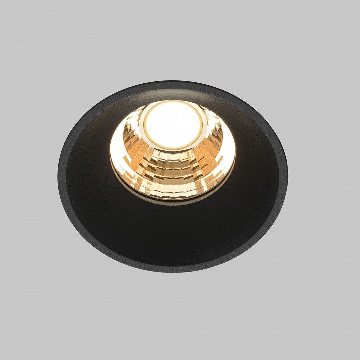 Встраиваемый светильник maytoni round dl058-7w2.7k-trs-b