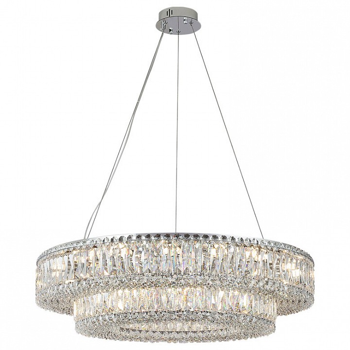 Подвесная люстра newport 8450 8450+28/s chrome
