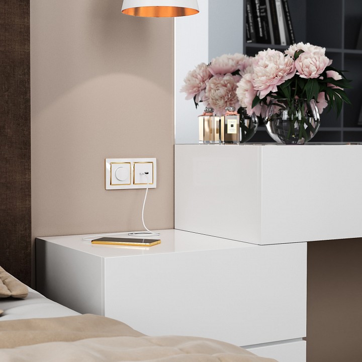 Диммер без рамки werkel белый w1142001