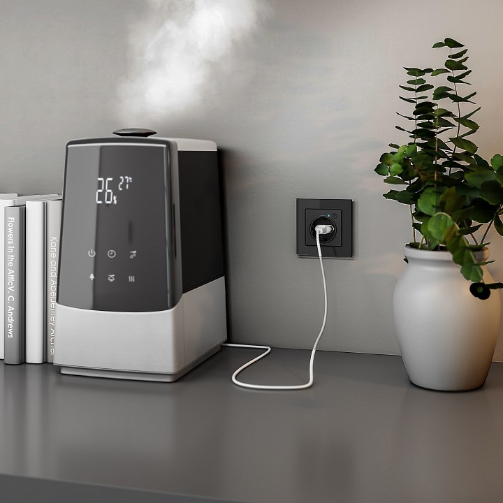 Розетка с заземлением и со шторками, Без рамки с wi-fi werkel черный матовый w1171608