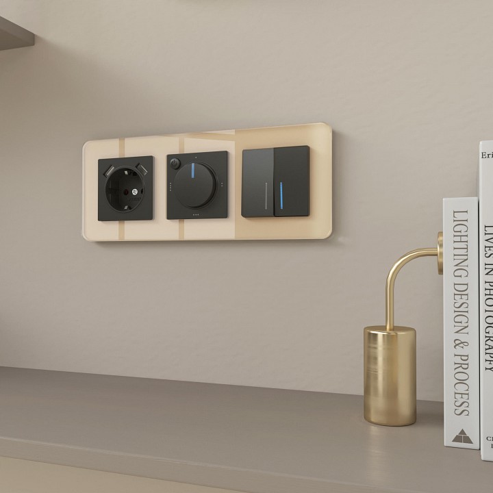 Рамка на 3 поста werkel elite (айвори, Стекло) w0032443