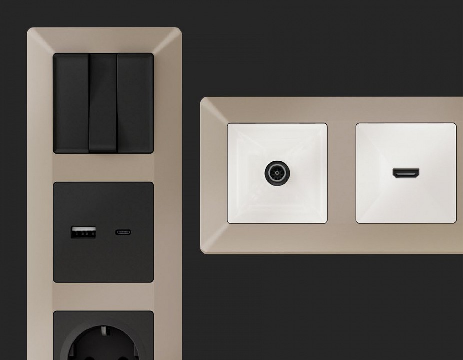 Рамка на 4 поста ambrella volt line af110364