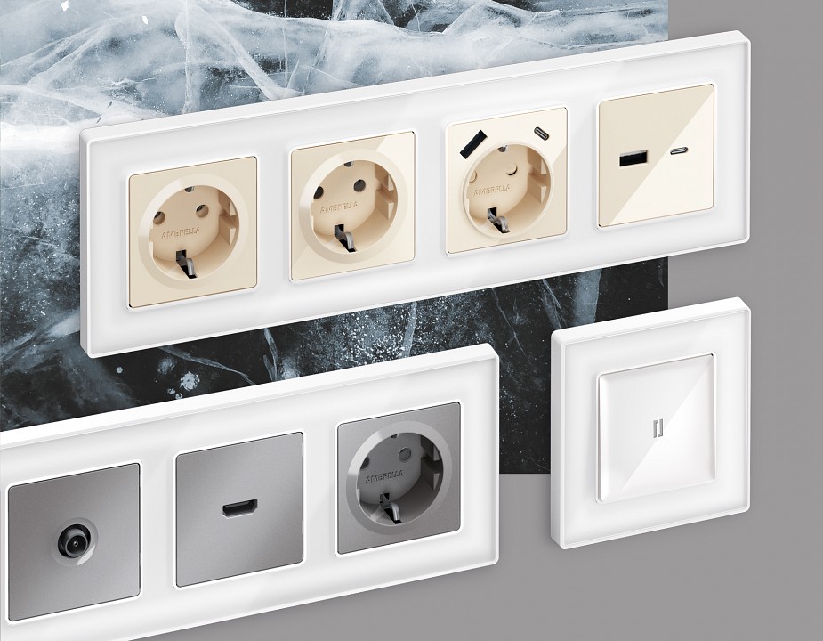 Рамка на 1 пост ambrella volt arctic af580101