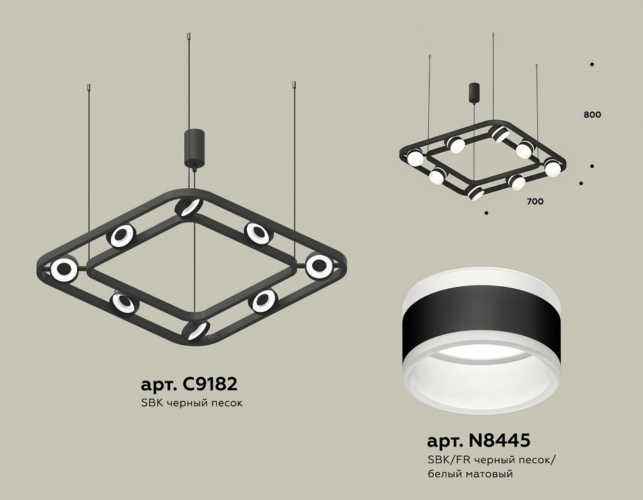 Подвесная люстра ambrella light xb xb9182152
