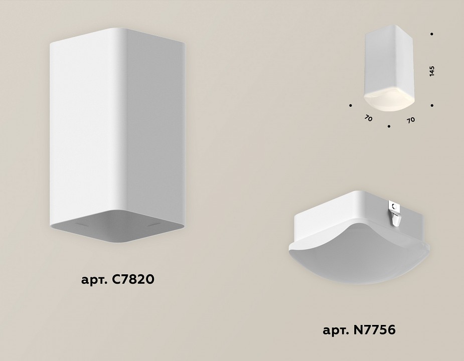 Накладной светильник ambrella light xs xs7820022