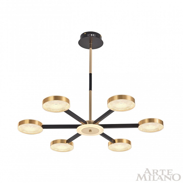 Люстра на штанге arte milano ferrara-72079 272079/6 bk/gd