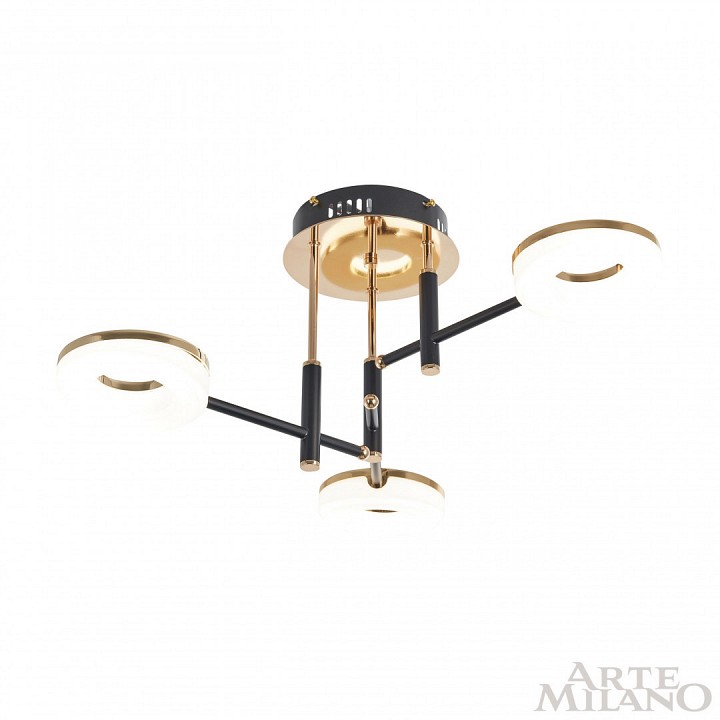 Потолочная люстра arte milano ferrara-72999 272999/3 bk/gd