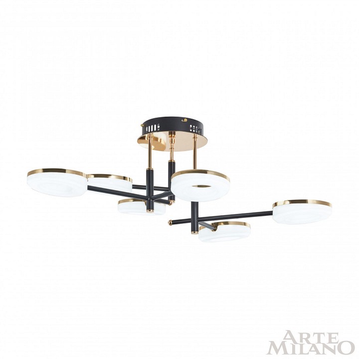 Потолочная люстра arte milano ferrara-72999 272999/6 bk/gd