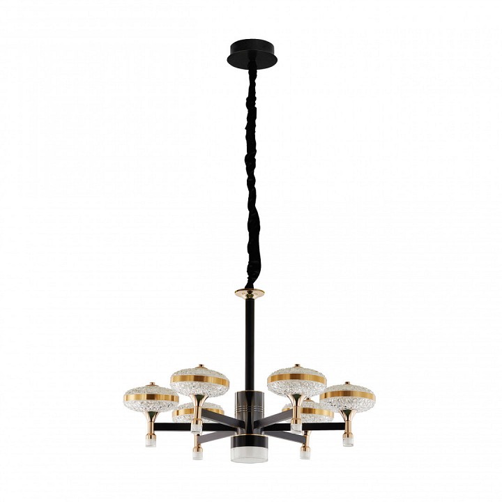 Подвесная люстра arte milano ferrara-72069 273059/6 bk/gd