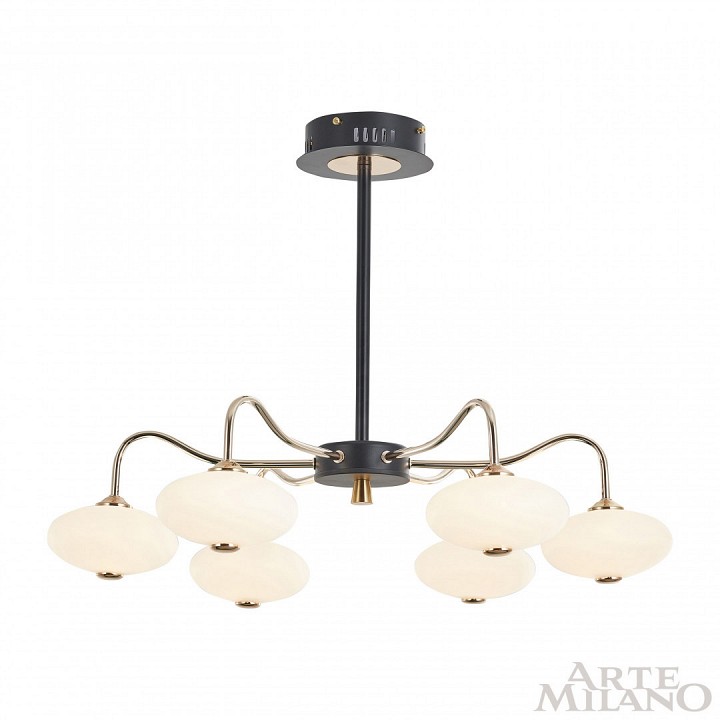 Люстра на штанге arte milano neapolis-73908 273908/6 bk/gd