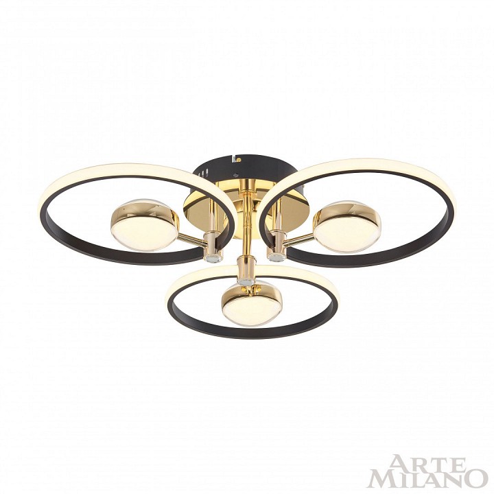 Потолочная люстра arte milano ferrara-76140 276140/3+3 bk/gd