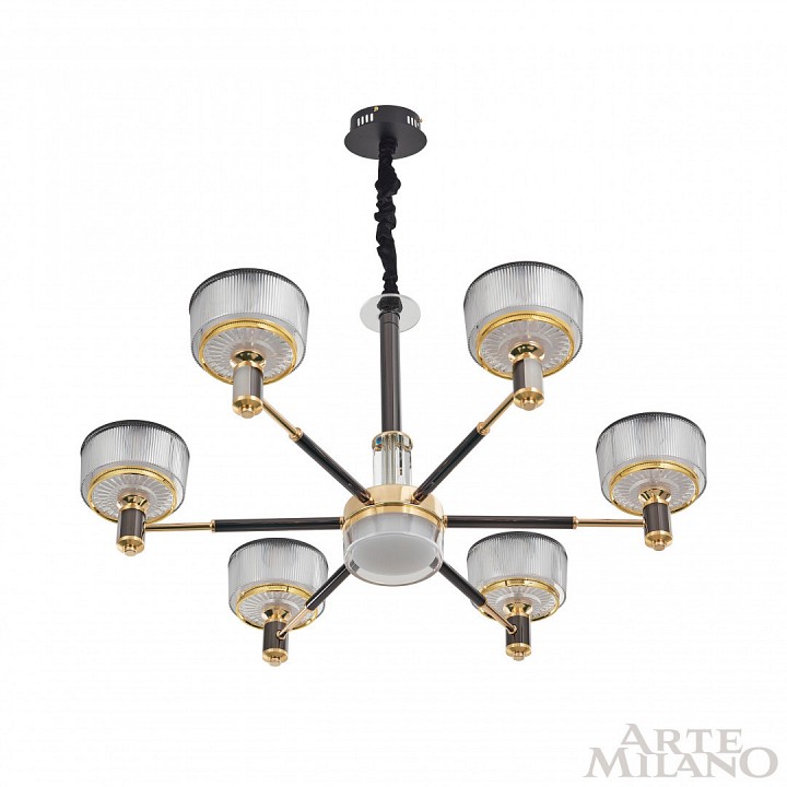 Подвесная люстра arte milano neapolis-76210 276210/6 bk/gd