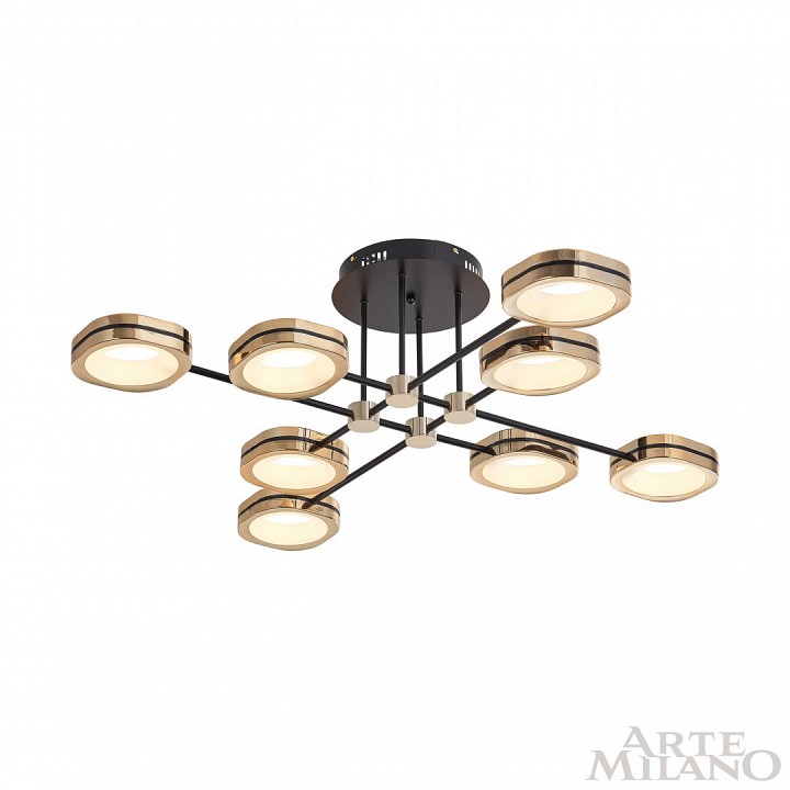 Потолочная люстра arte milano ferrara-71040 277999/8 bk/gd