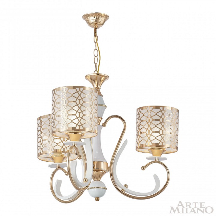 Подвесная люстра arte milano florentia-1237 301237/3 wh/gd