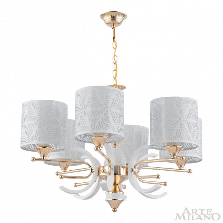 Подвесная люстра arte milano florentia-2097 302097/6 wh/gd