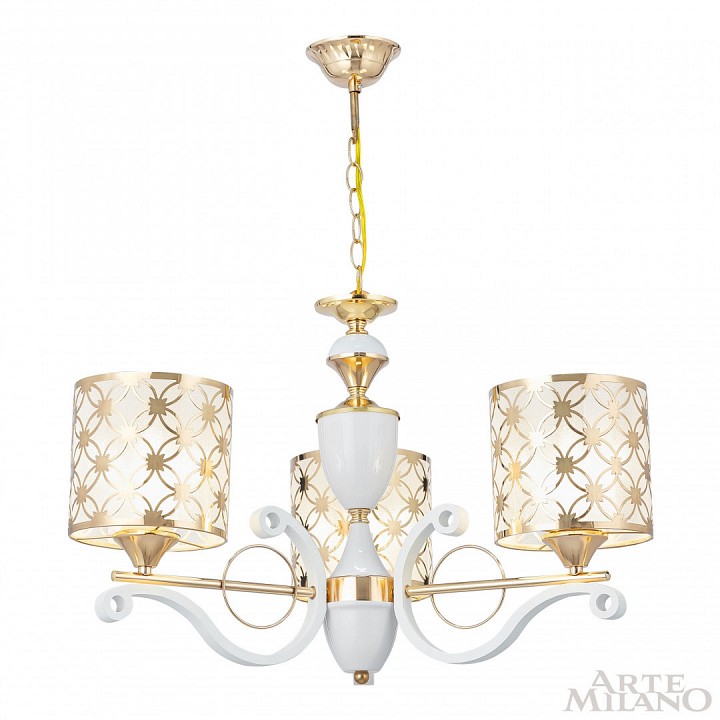 Подвесная люстра arte milano florentia-3097 303097/3 wh/gd