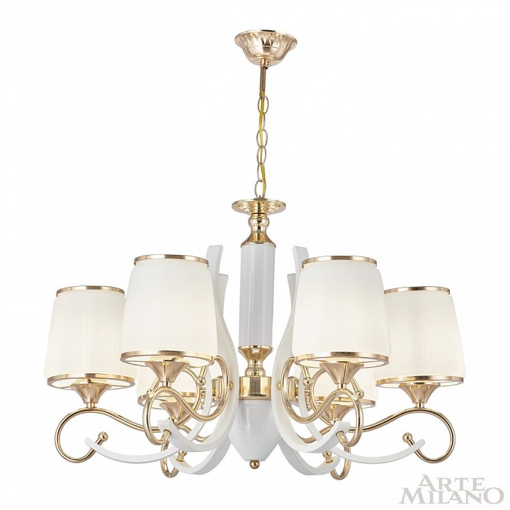 Подвесная люстра arte milano florentia-3857 303857/6 wh/gd