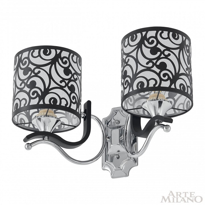 Бра arte milano florentia-4957 304957/2w bk/ni
