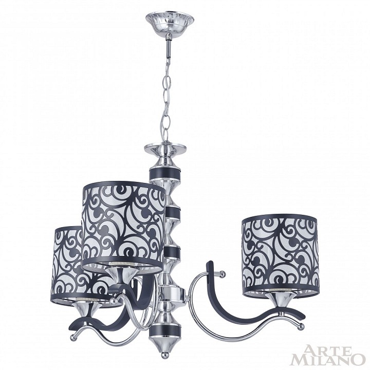 Подвесная люстра arte milano florentia-4957 304957/3 bk/ni