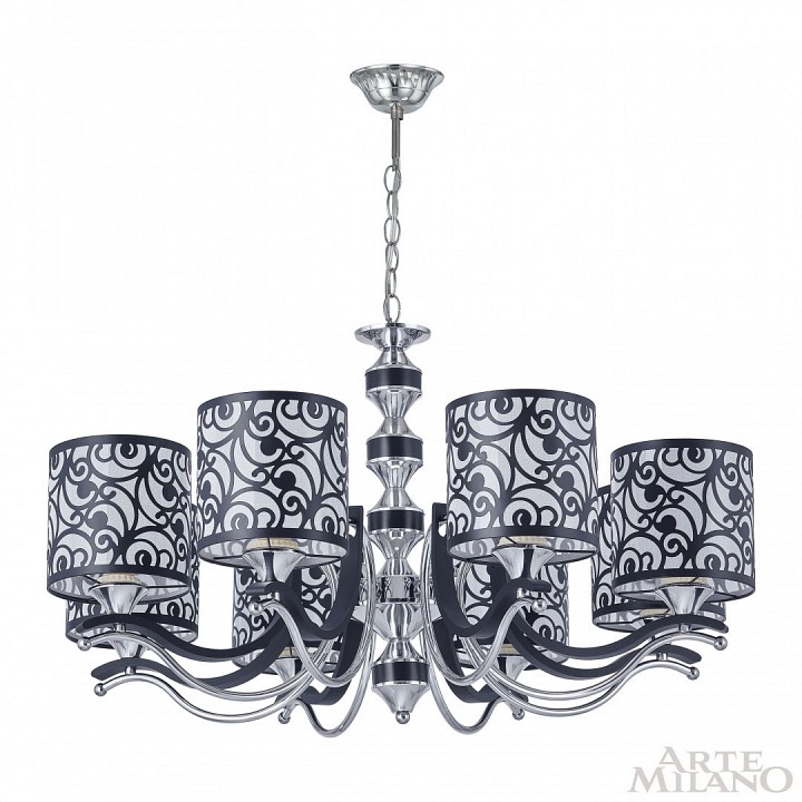 Подвесная люстра arte milano florentia-4957 304957/8 bk/ni