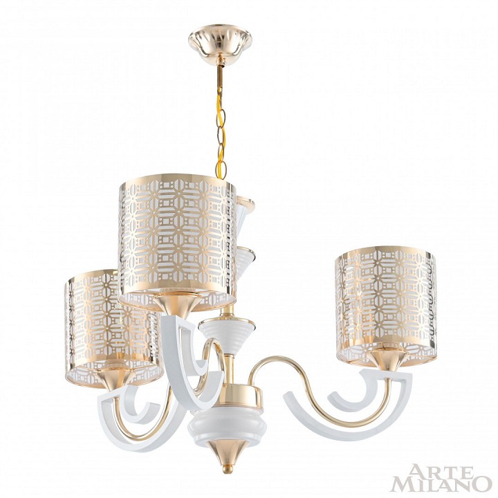 Подвесная люстра arte milano florentia-8857 308857/3 wh/gd