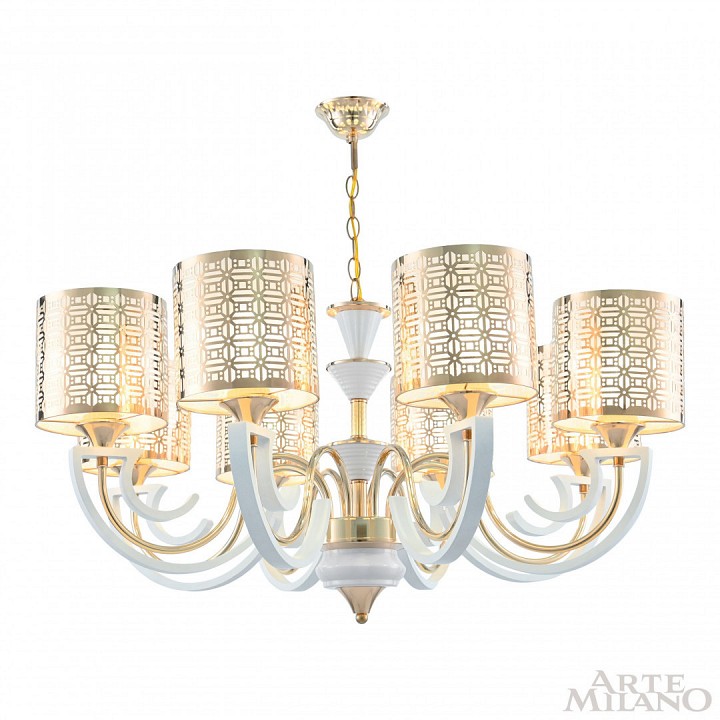 Подвесная люстра arte milano florentia-8857 308857/8 wh/gd