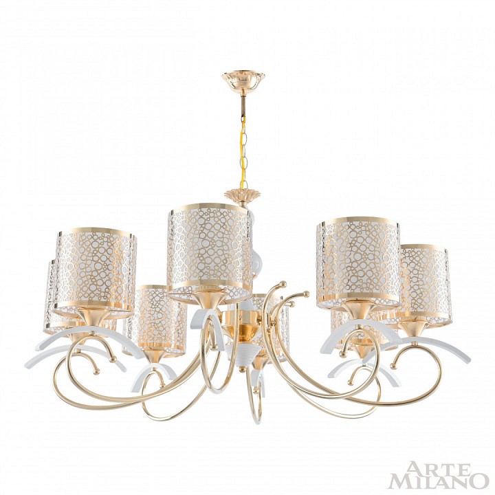 Подвесная люстра arte milano florentia-9787 309787/8 wh/gd