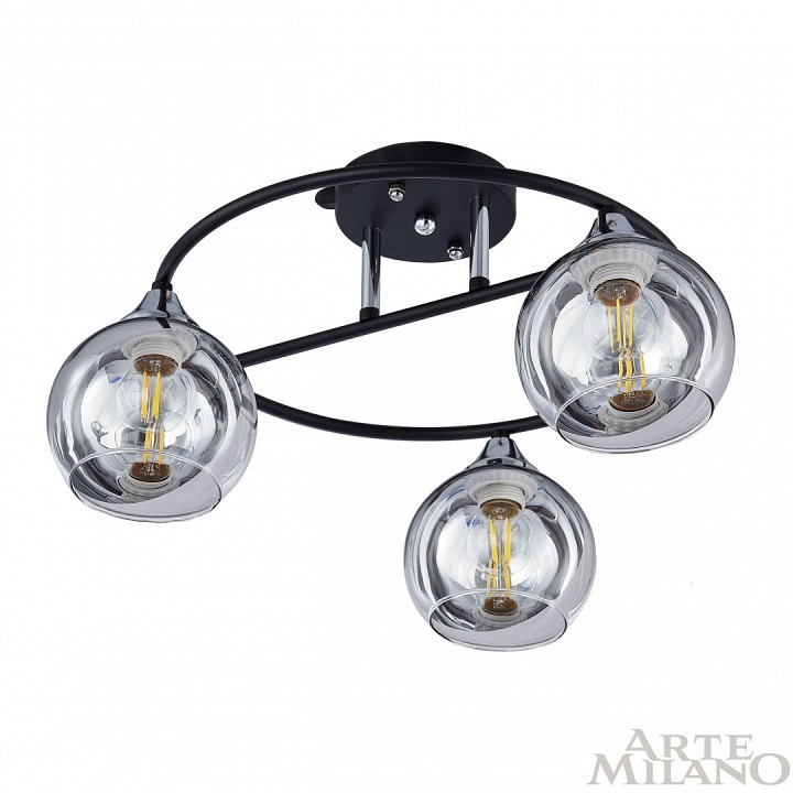 Потолочная люстра arte milano amalfi-322403 322403/3 bk+cr