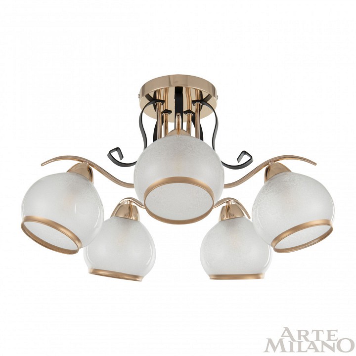 Потолочная люстра arte milano amalfi-323306 323306/5 fg+bk