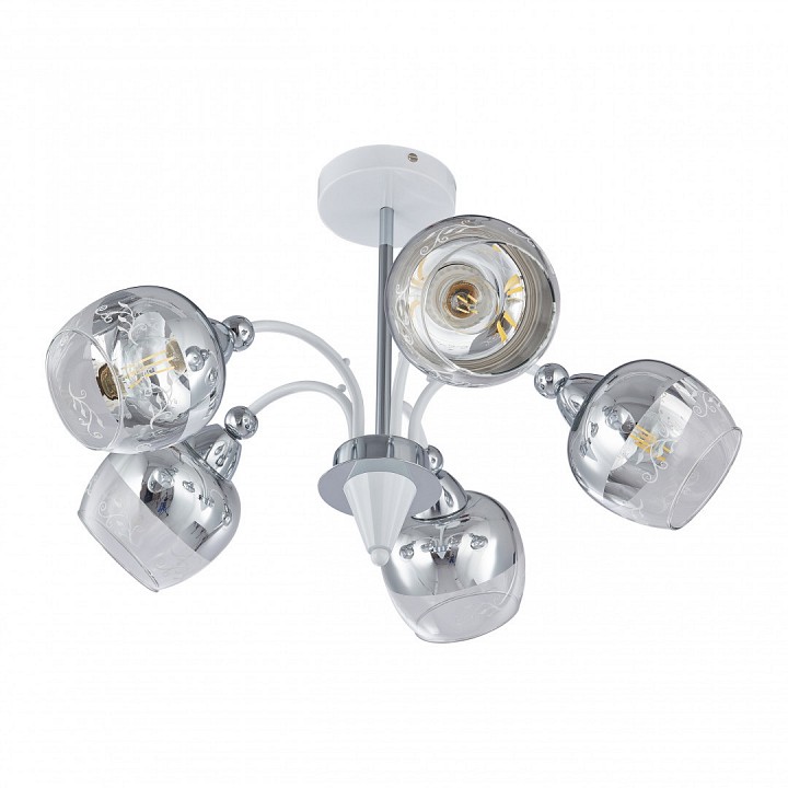 Люстра на штанге arte milano napoli-326008 326008/5a wh+cr