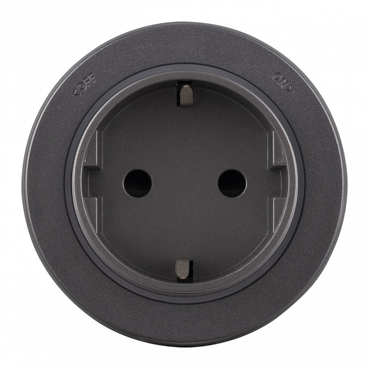 Розетка с заземлением на треке arte milano am-track-sockets-39 397951ts/es grey