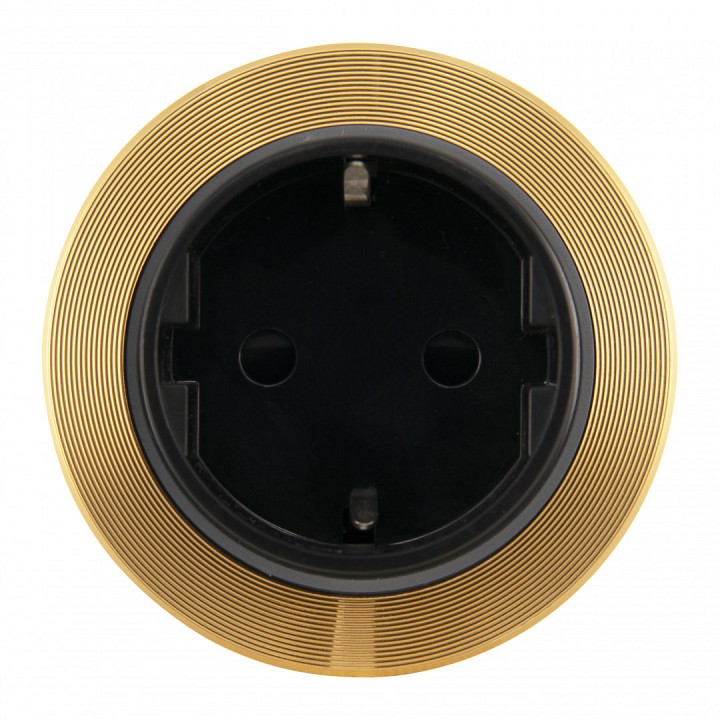Розетка с заземлением на треке arte milano am-track-sockets-39 397952ts/es gold