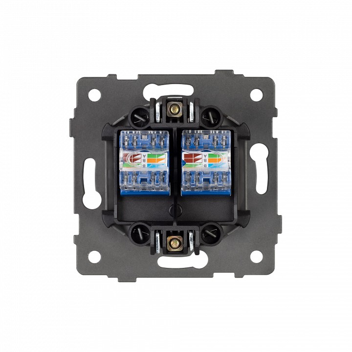 Розетка двойная rj-12 и ethernet rj-45, Без рамки arlight sct 049850