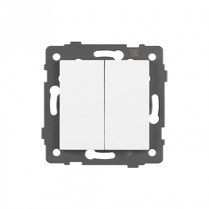 Выключатель проходной двухклавишный без рамки arlight swt 049892