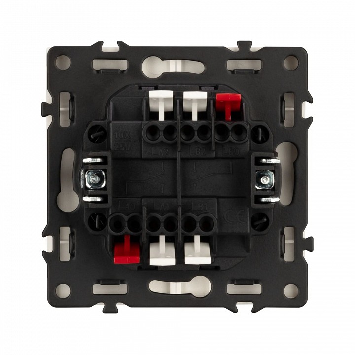 Выключатель проходной двухклавишный без рамки arlight swt 054242