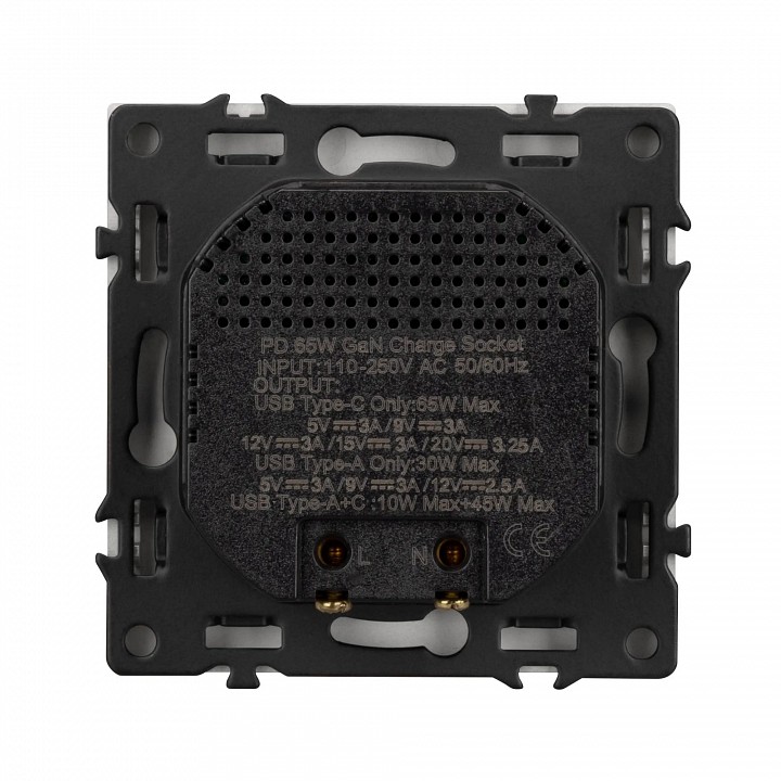 Розетка 2хusb type a и c без рамки arlight sct 054316