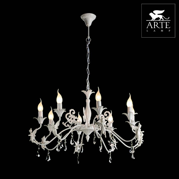 Подвесная люстра arte lamp angelina a5349lm-8wh