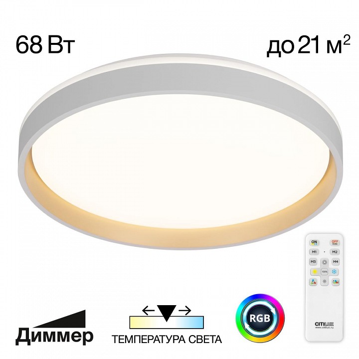Накладной светильник citilux enzo cl753450g