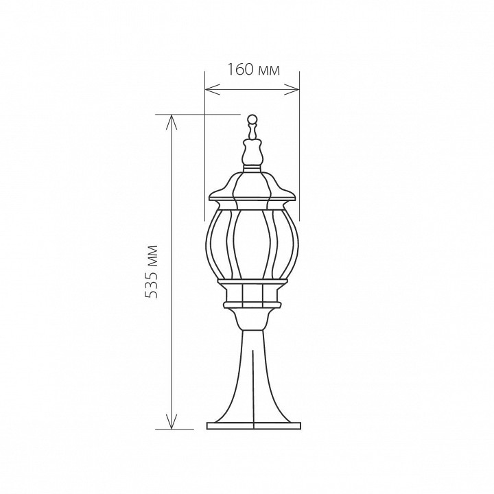 Наземный низкий светильник elektrostandard farola a034310