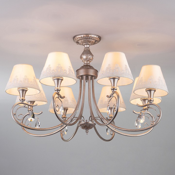 Люстра на штанге eurosvet incanto 60069/8 серебро