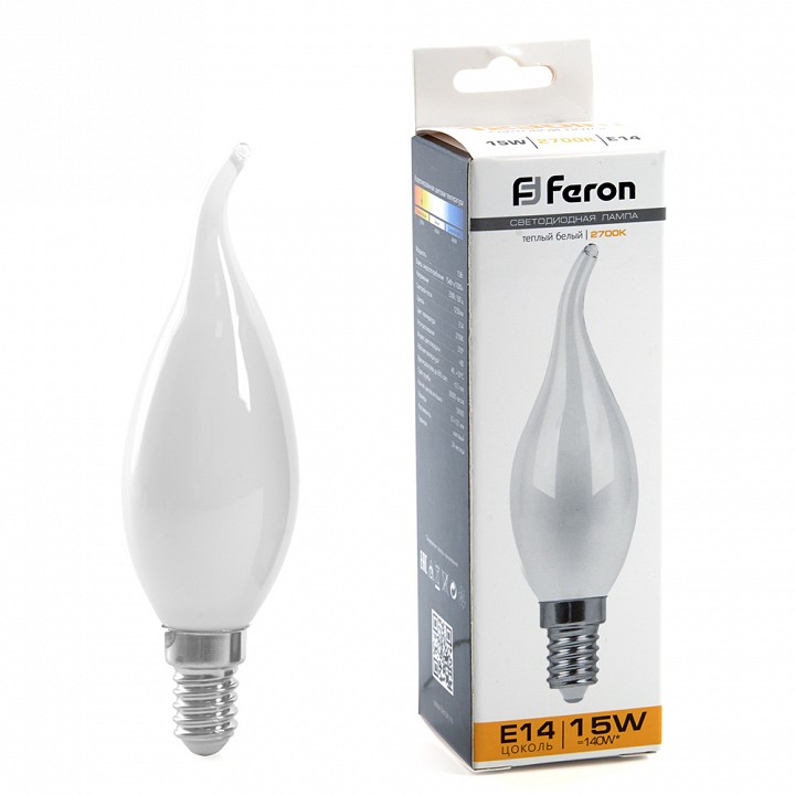 Лампа светодиодная feron lb-718 e14 15вт 2700k 38260