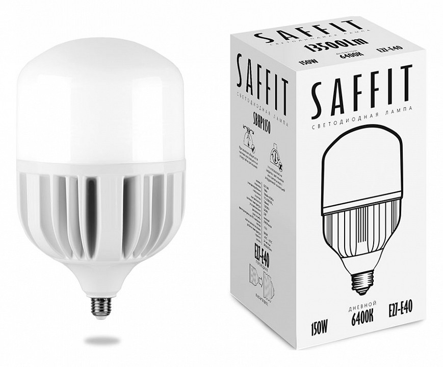 Лампа светодиодная feron saffit sbhp1150 e27-e40 150вт 6400k 55144