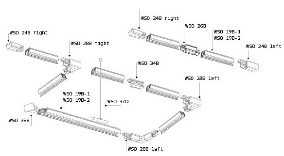 Токопровод левый italline wso wso 24bl white