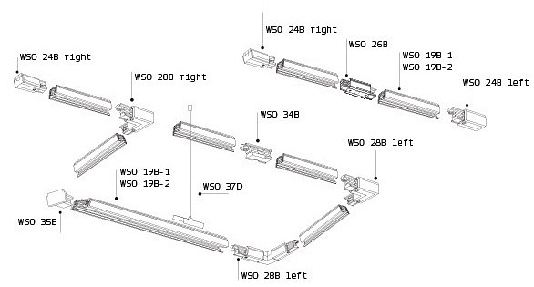 Токопровод правый italline wso wso 24br white