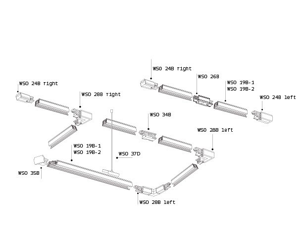 Соединитель линейный для треков italline wso wso 34b white