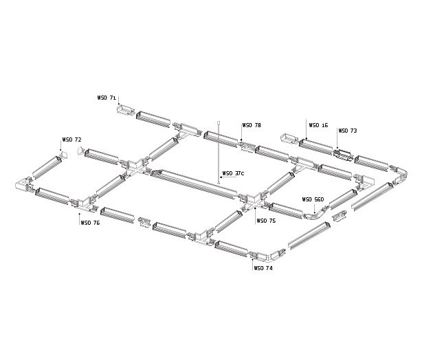 Заглушка для трека italline wso wso 72 white